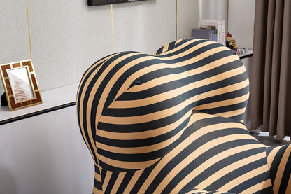 Barrel Chair with Ottoman