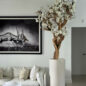 10ft White Magnolia Tree in Glossy Beige St. Tropez Planter