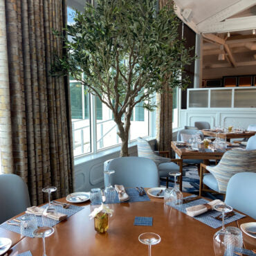 Artificial 98″ Olive Tree In Glossy White Ben Planter