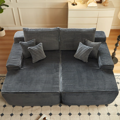 Boneless Sofa, Sleeper Couch, No Assembly Required | Left & Right Together