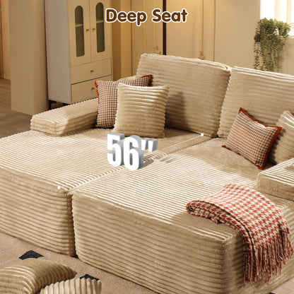 Boneless Sofa, Sleeper Couch, No Assembly Required | Left & Right Together