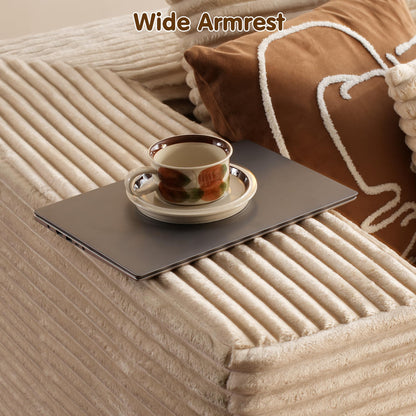 104" / 265CM L-Shape Modular Couch with Chaise, No Assembly Required